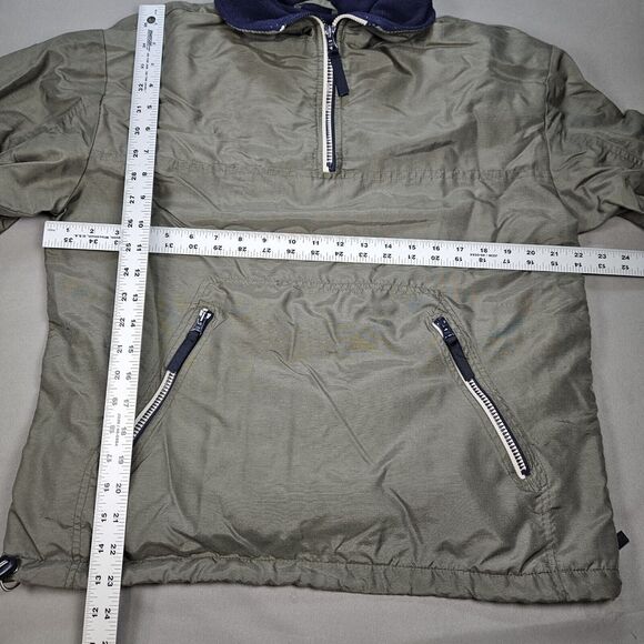 Old Navy Pullover Jacket Mens Medium Green Outerwear Fleece Lined ¼ Zip - Picture 2 of 6